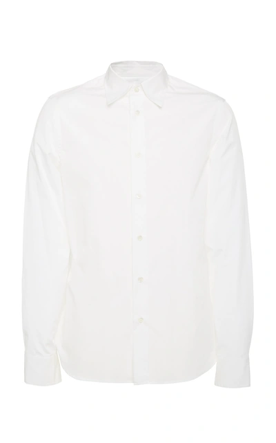 Shop Marni Cotton-poplin Button-up Shirt In White