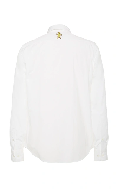 Shop Marni Cotton-poplin Button-up Shirt In White