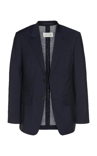 Shop Maison Margiela Single-breasted Wool-blend Suit In Navy