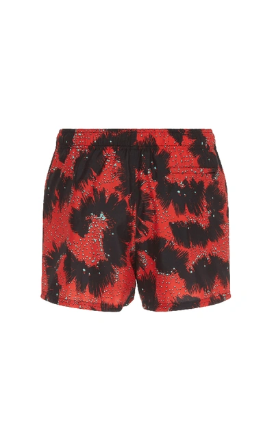 Shop Givenchy Tie-dye Swim Shorts In Red