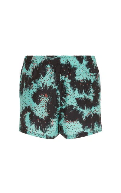 Shop Givenchy Tie-dye Swim Shorts In Green