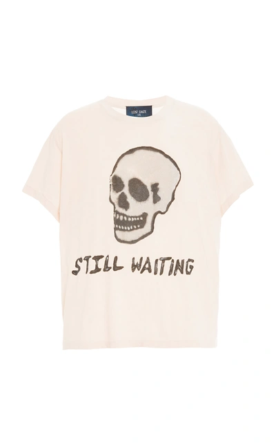Shop Lost Daze Still Waiting Cotton-jersey T-shirt In Pink