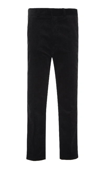 Shop Ami Alexandre Mattiussi Straight-leg Corduroy Pants In Black