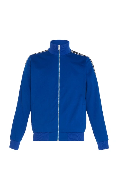 Shop Givenchy Logo Shell Track Jacket In Blue