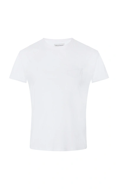 Shop Officine Generale Cotton Pocket T-shirt In White