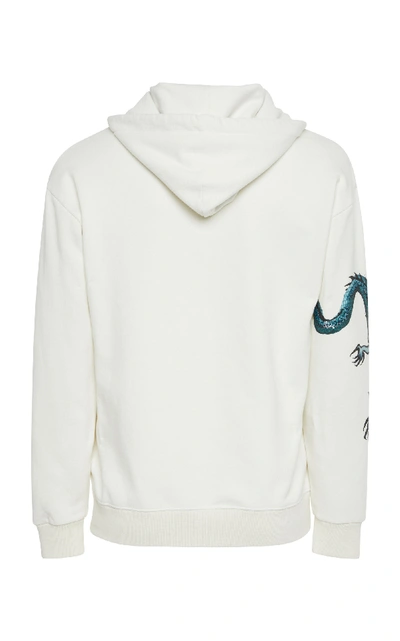 Shop Givenchy Capricorn Cotton Logo Hoodie In White