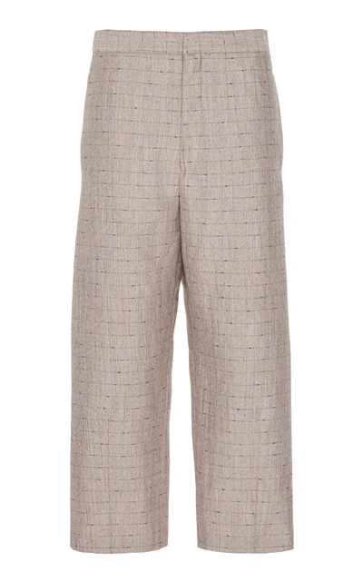 Shop Jil Sander Sebastian Wool-blend Cropped Pants In Neutral
