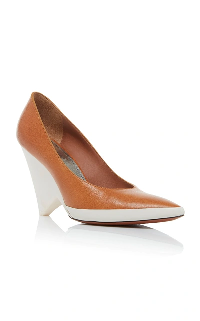 Shop Givenchy Two-tone Leather Pumps In Brown