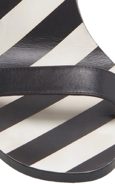 Shop Off-white Capri Zip Tie-embellished Leather Sandals In Black