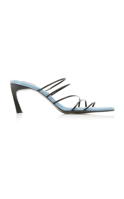 Shop Reike Nen String Two-tone Leather Sandals In Blue
