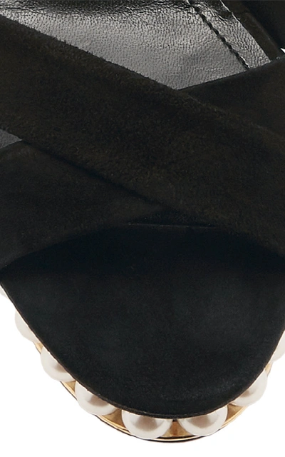 Shop Nicholas Kirkwood Casati Embellished Leather Platform Sandals In Black