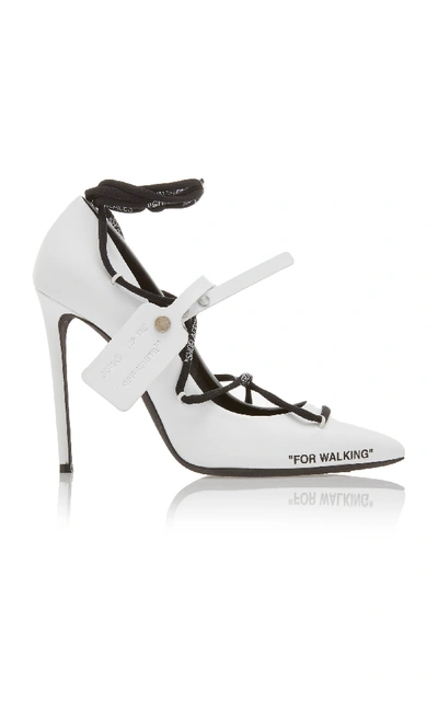 Shop Off-white Laced Pumps In White