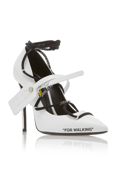 Shop Off-white Laced Pumps In White