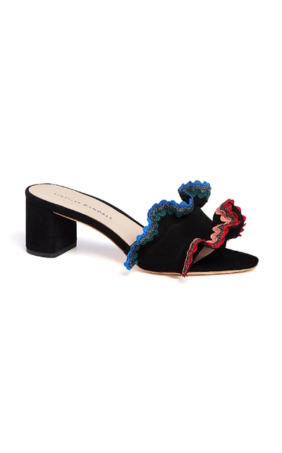 Shop Loeffler Randall Vera Ruffle Sandals In Black