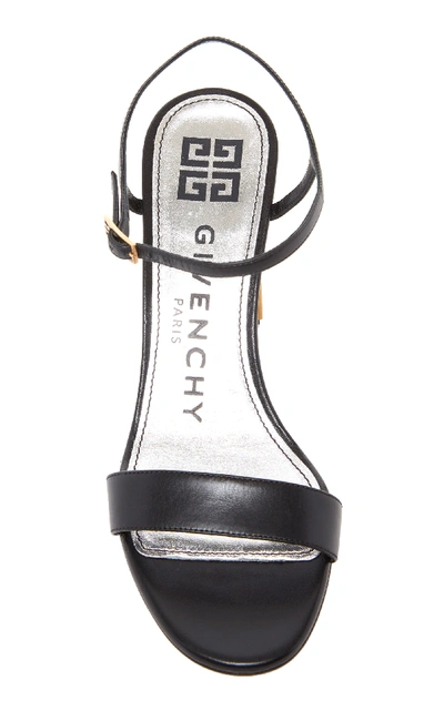 Shop Givenchy Triangle Strappy Leather Sandals In Black