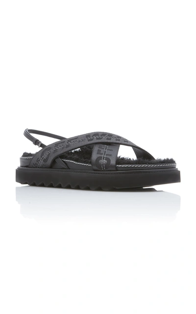Shop Off-white Industrial Belt Sandals In Black