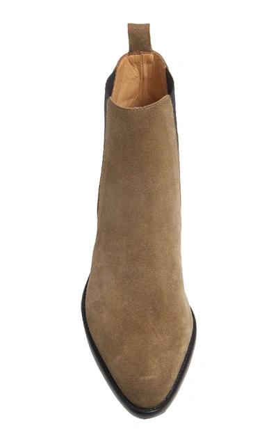 Shop Isabel Marant Drenky Calf Suede Chelsea Boots In Neutral