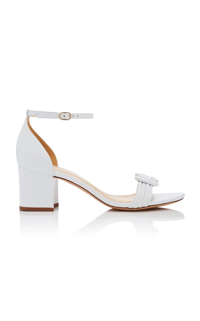 Shop Alexandre Birman Malica Knotted Leather Sandals In White