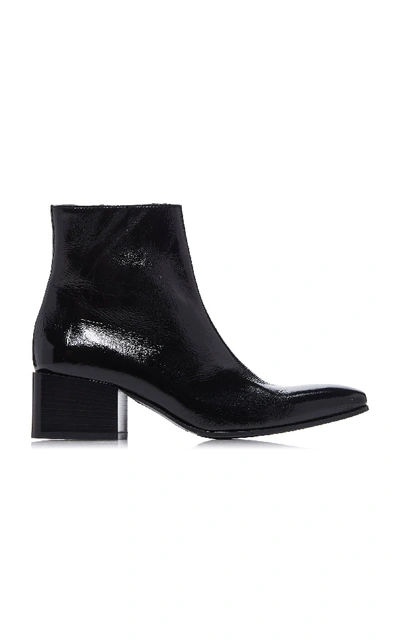 Shop Acne Studios Birgit Patent Leather Boots In Black