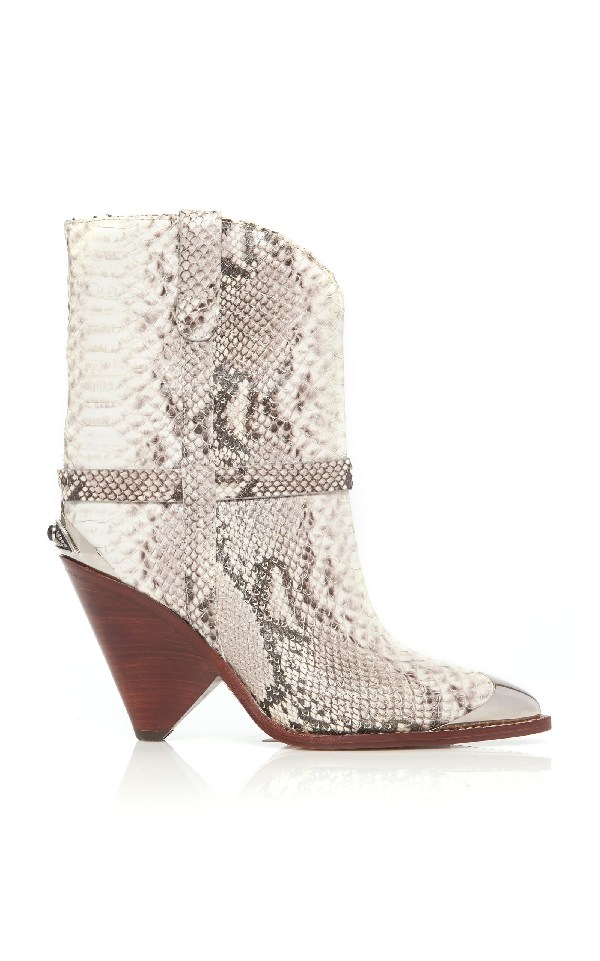 isabel marant lamsy boots white