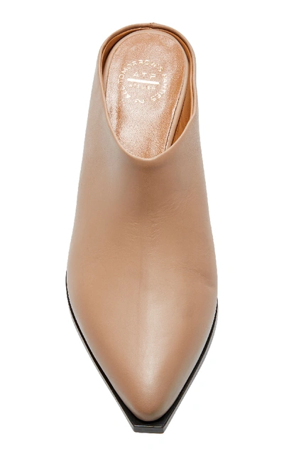 Shop Atp Atelier Fave Leather Mules In Neutral