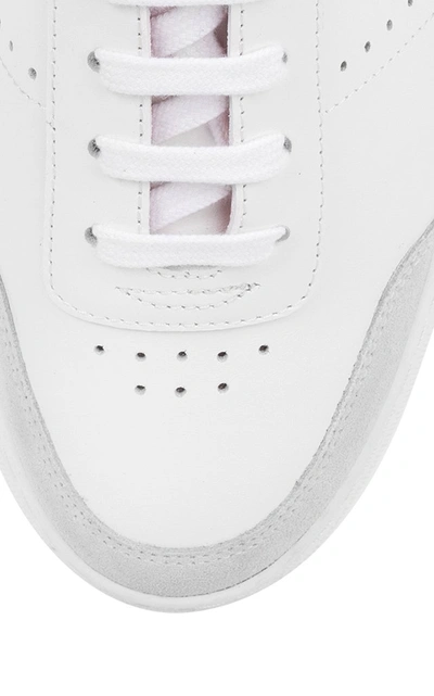 Shop Axel Arigato Dunk Two-tone Leather Sneakers  In White
