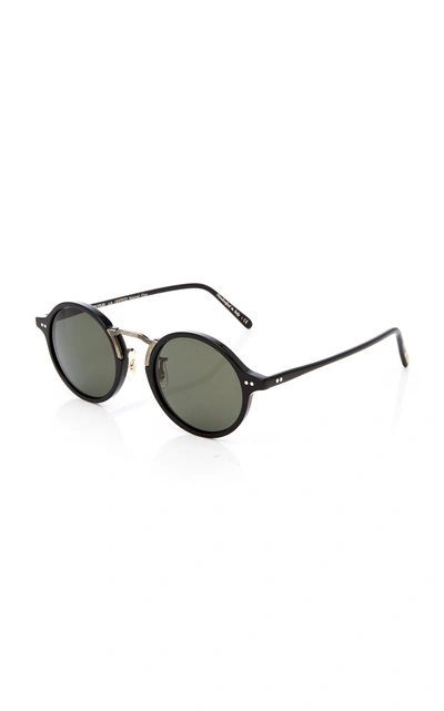 Shop Oliver Peoples Kosa Round-frame Acetate Sunglasses In Black
