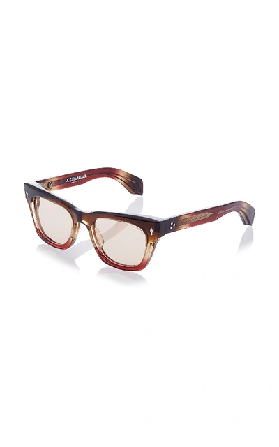 Shop Jacques Marie Mage Two-tone Square-frame Acetate Sunglasses In Grey