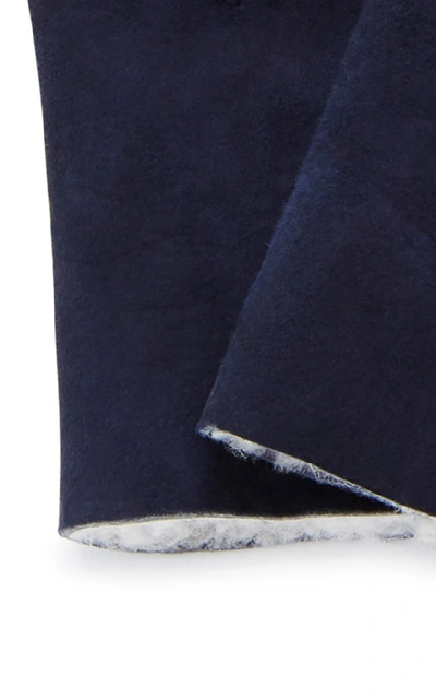 Shop Labonia Shearling Gloves In Navy