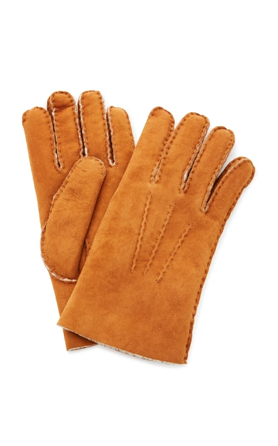 Shop Labonia Shearling Gloves In Brown