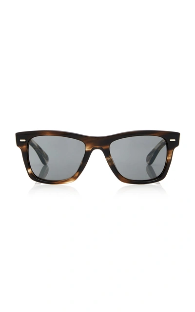 Shop Oliver Peoples Oliver Sun Square-frame Acetate Sunglasses In Brown