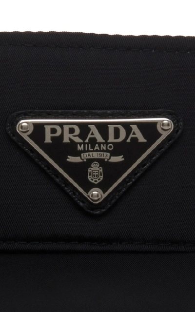 Shop Prada Logo Shell Visor In Black