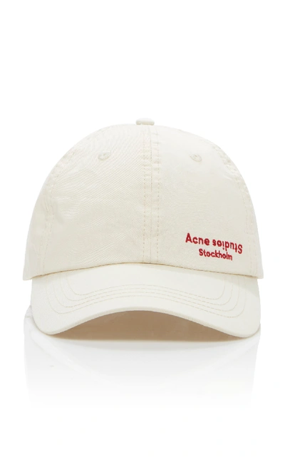 Shop Acne Studios Embroidered Twill Baseball Cap In Neutral