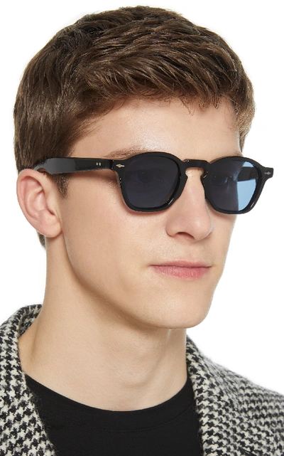 Shop Jacques Marie Mage Zephirin Round-frame Acetate Sunglasses In Black