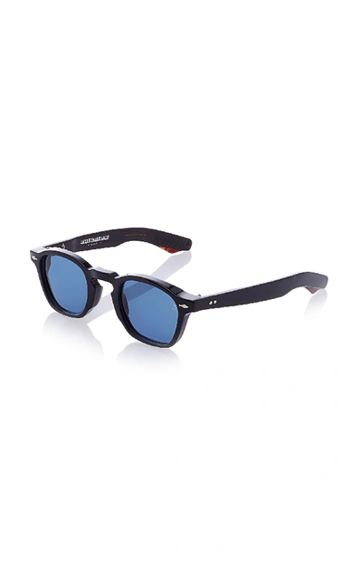 Shop Jacques Marie Mage Zephirin Round-frame Acetate Sunglasses In Black