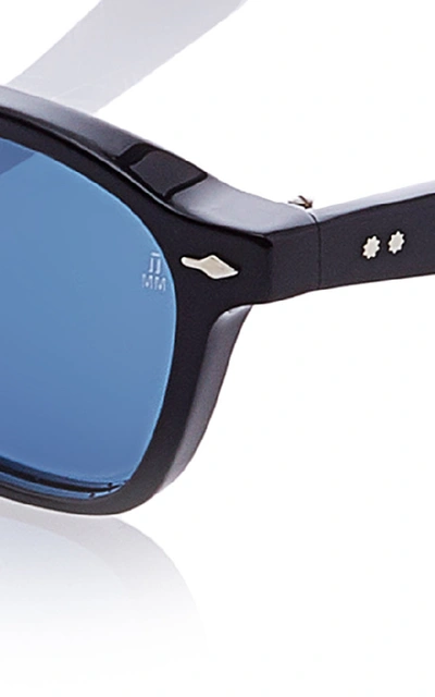 Shop Jacques Marie Mage Zephirin Round-frame Acetate Sunglasses In Black