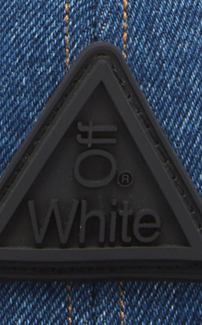 Shop Off-white Appliquéd Cotton-twill Baseball Cap In Blue