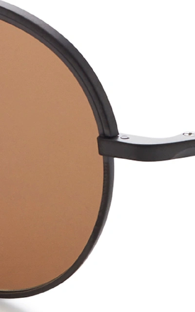 Shop Thom Browne Round-frame Metal Sunglasses In Black