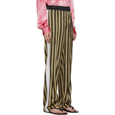 Shop Versace Black And Gold Neoclassic Classical Lounge Pants In A732 Bk/gol