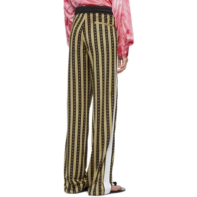 Shop Versace Black And Gold Neoclassic Classical Lounge Pants In A732 Bk/gol