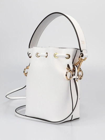 Shop Fendi Mon Tresor Mini Bucket Bag In Cb Bianco