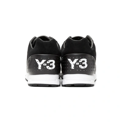 Shop Y-3 Black And White Zx Run Sneakers In Blkwht