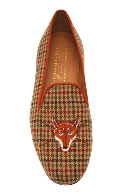 Shop Stubbs & Wootton Exclusive Fox Tweed Slippers In Plaid