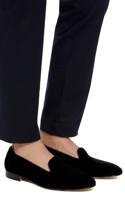 Shop Ralph Lauren Collis Velvet Loafers In Black