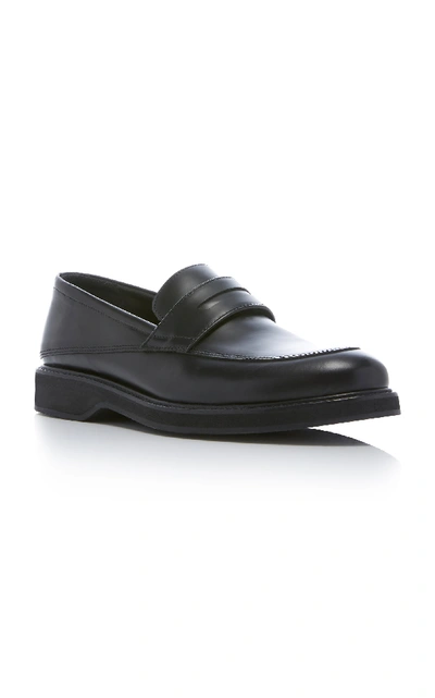 Shop Want Les Essentiels De La Vie Marcos Leather Penny Loafers In Black