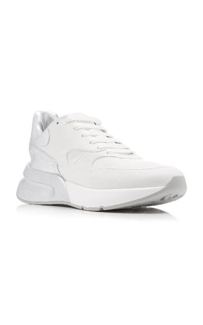 Shop Alexander Mcqueen Leather Low-top Sneakers In White