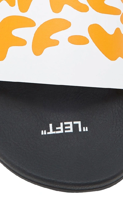 Shop Off-white Printed Rubber Slides In Orange
