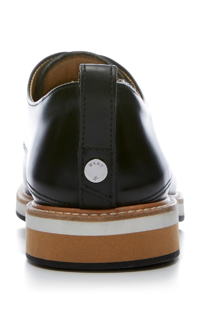 Shop Want Les Essentiels De La Vie Montoro Cognac Leather Derby Shoes In Black