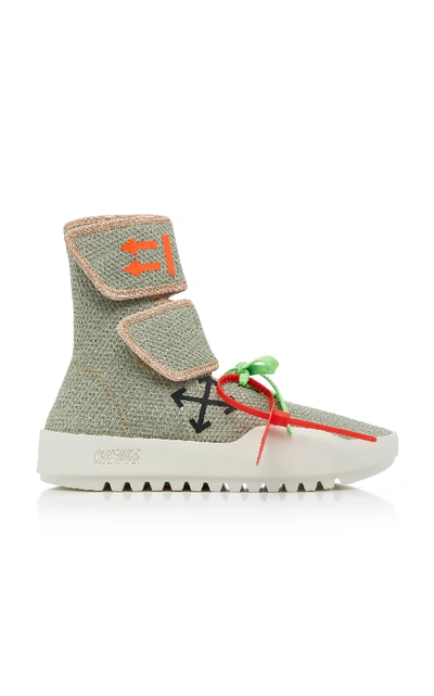 Shop Off-white Moto Wrap Sneakers In Grey