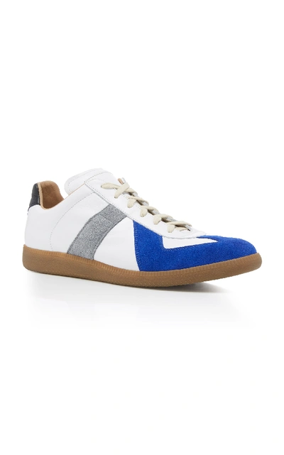 Shop Maison Margiela Suede Low Top Sneakers In Multi